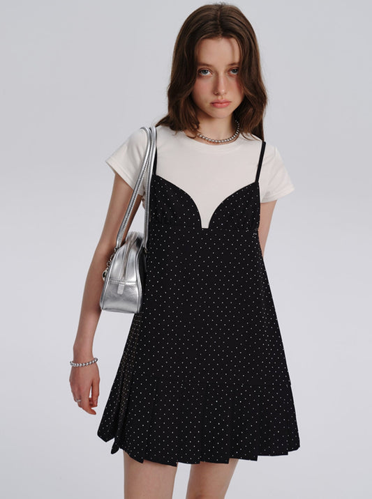 Französisches Kleid mit Polka Dot