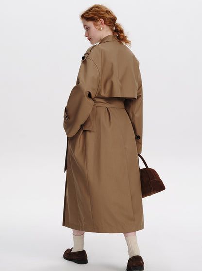 Temperament long loose over-the-knee coat