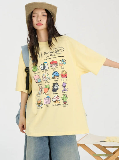 Ehepaar Graffiti Cartoon T-Shirt