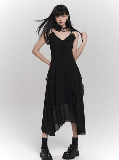 Black French Slip Dress