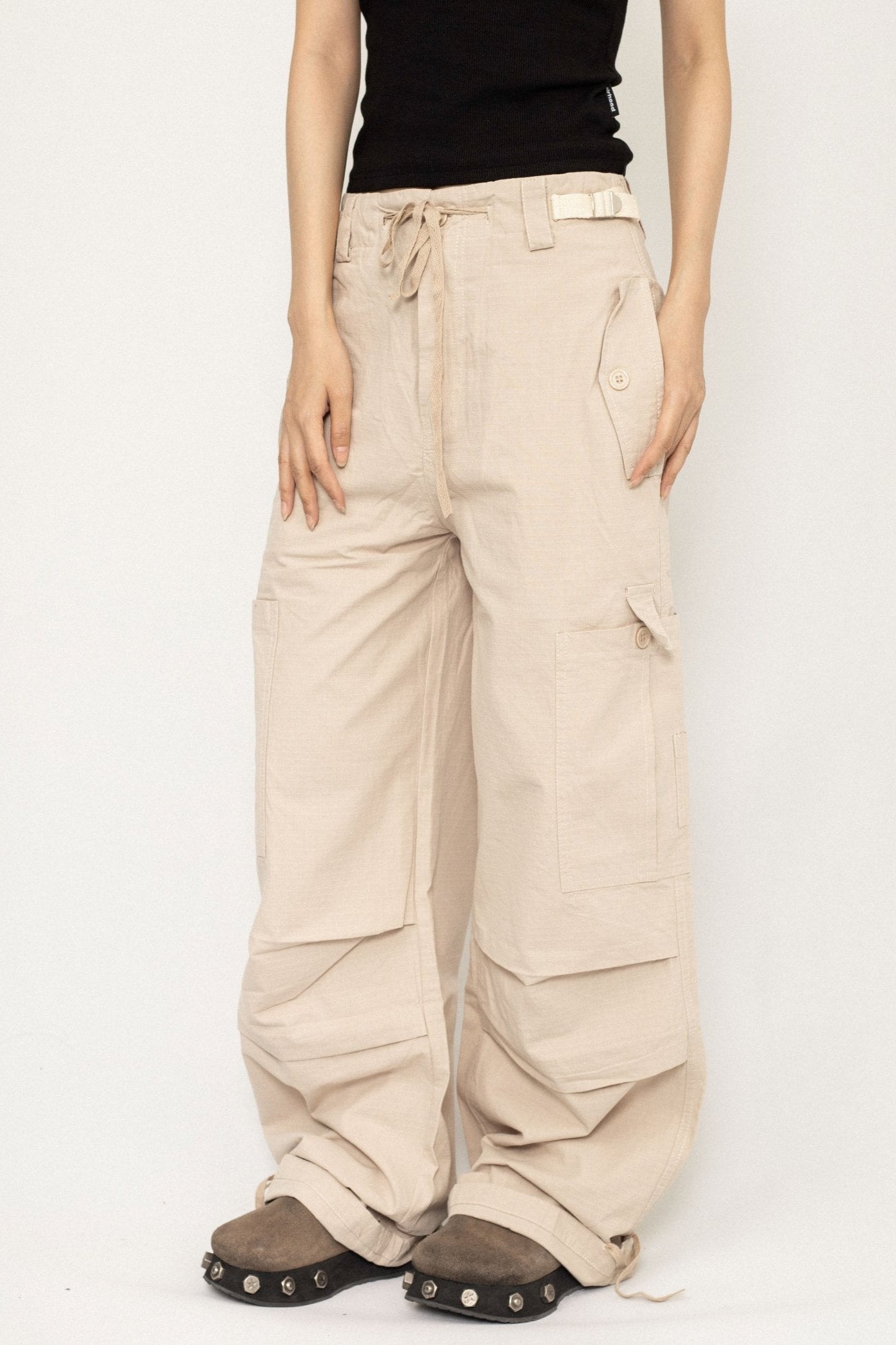 American Retro Wide-Leg Cargo Pants