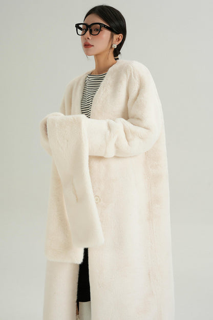 Luxury Fur Mid-Length Coat