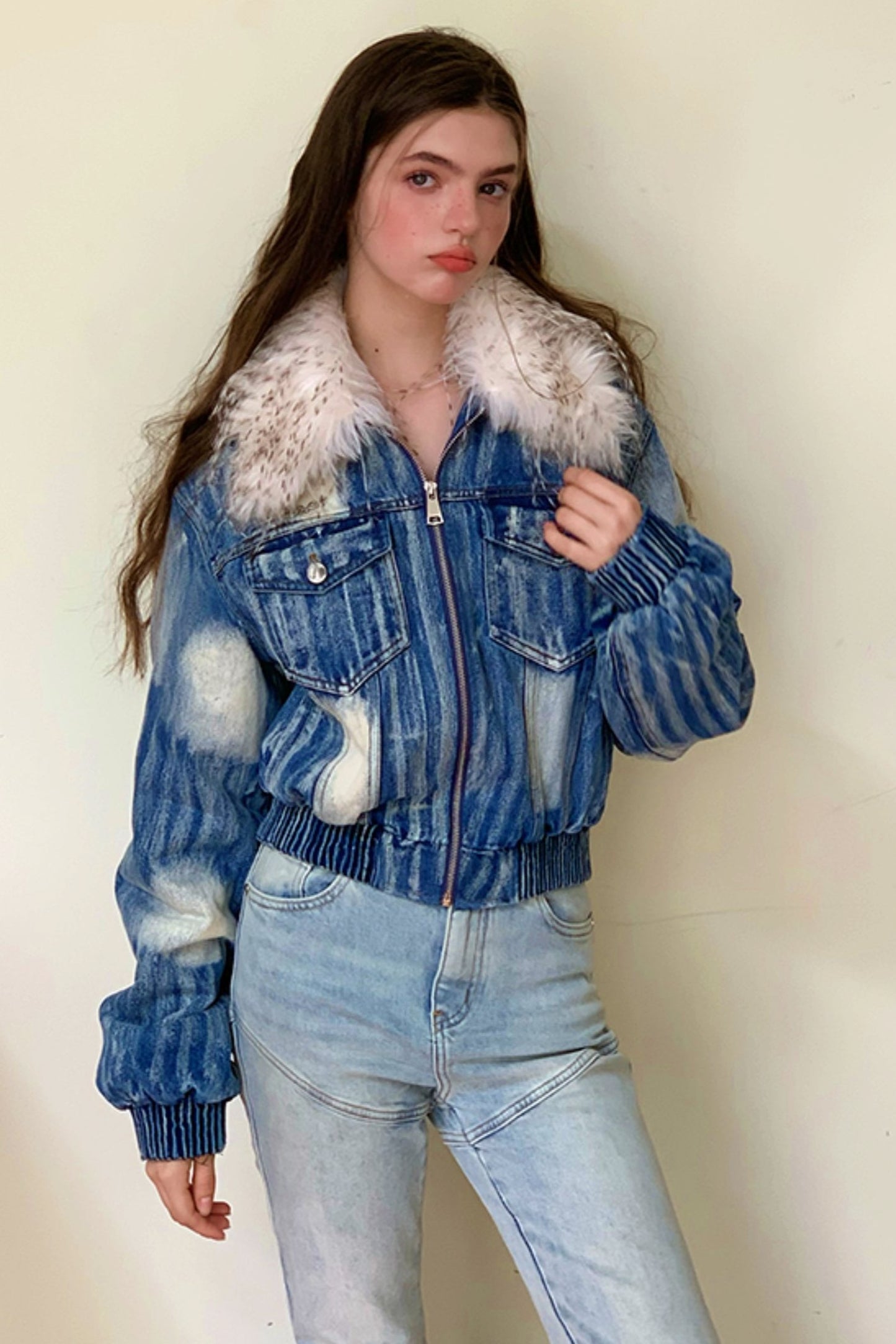 Retro Padded Denim Jacket