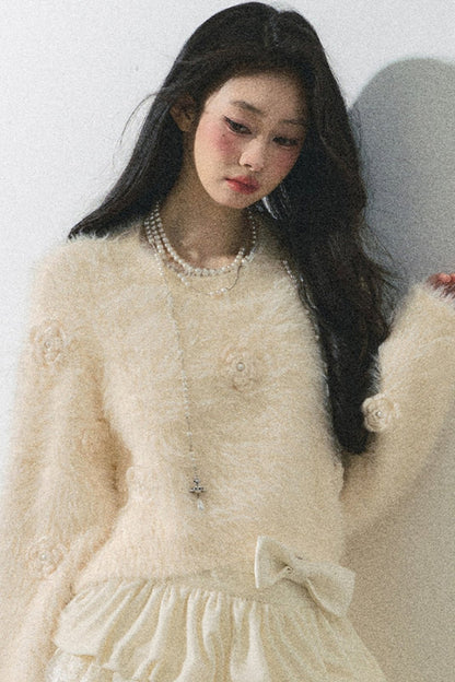 Soft Mohair Cropped Sweater