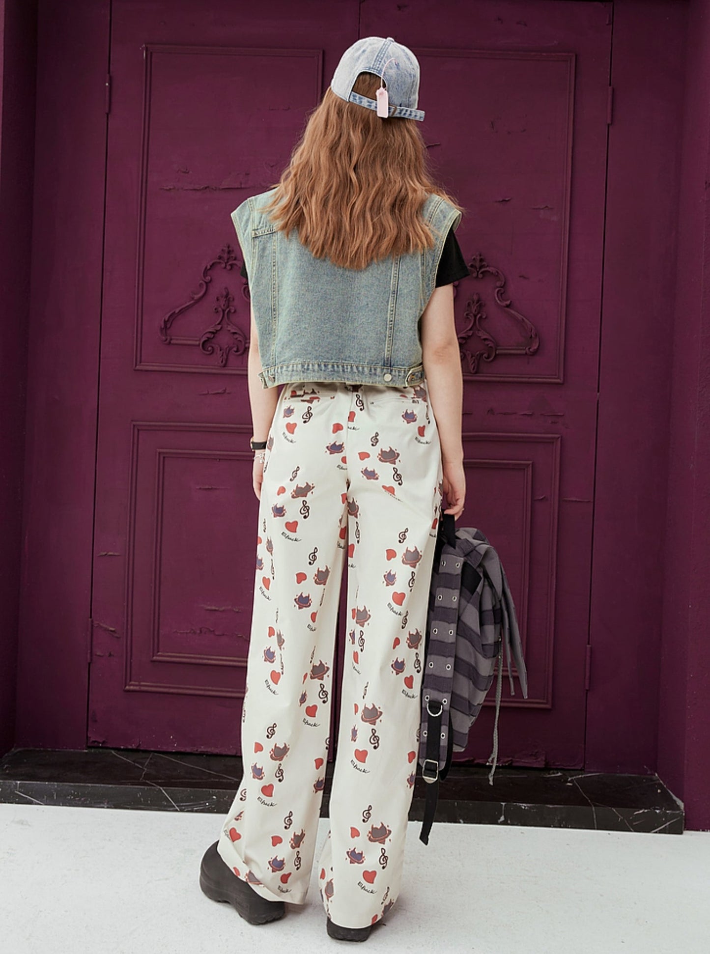 High-Waist Narrow Wide-Leg Pants