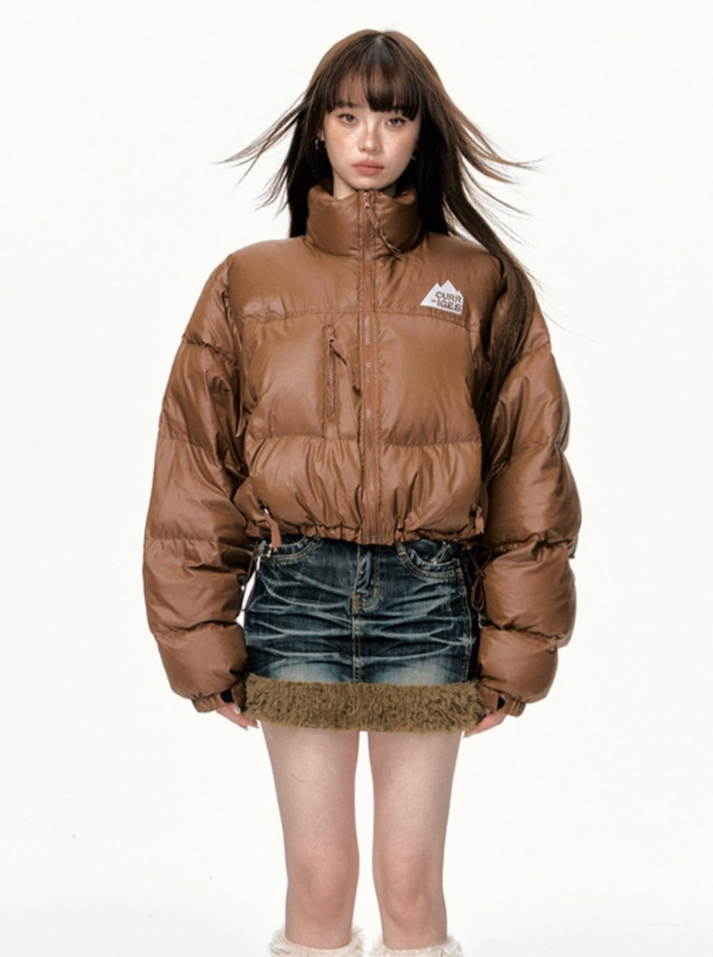 American Retro Brown Shortjacke