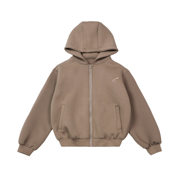 루즈 핏 후드 카디건 재킷 