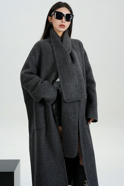 High-Quality Wool Tweed Cape Coat