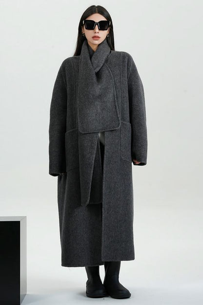 High-Quality Wool Tweed Cape Coat