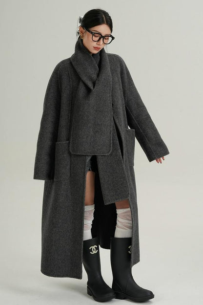 High-Quality Wool Tweed Cape Coat