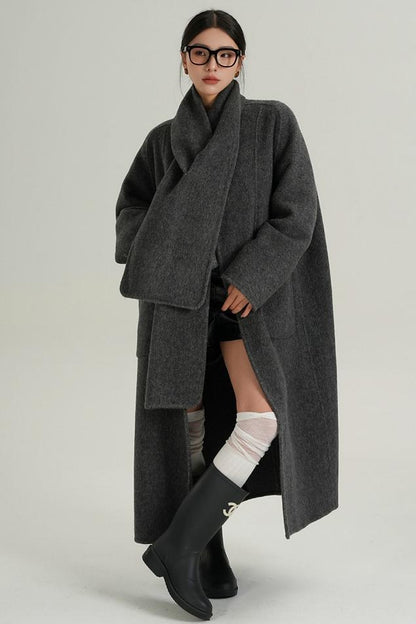 High-Quality Wool Tweed Cape Coat