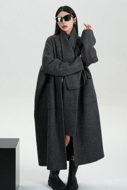 High-Quality Wool Tweed Cape Coat