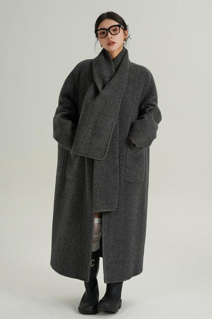 High-Quality Wool Tweed Cape Coat