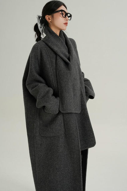 High-Quality Wool Tweed Cape Coat