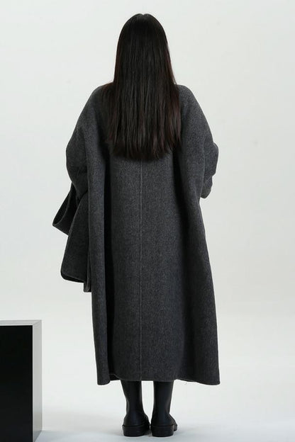 High-Quality Wool Tweed Cape Coat