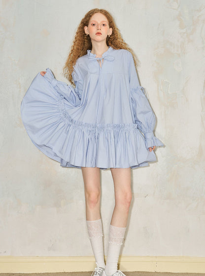 Romantic Ruffle Shirt Dress