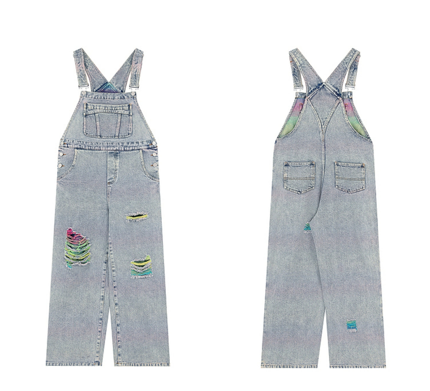 Regenbogen Zerrissene Denim-Hose