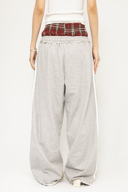 OCTTFLAB Autumn Pant 2024 New Patchwork Pant Casual Sweatpants Wide-leg Sweatpants Loose and slim