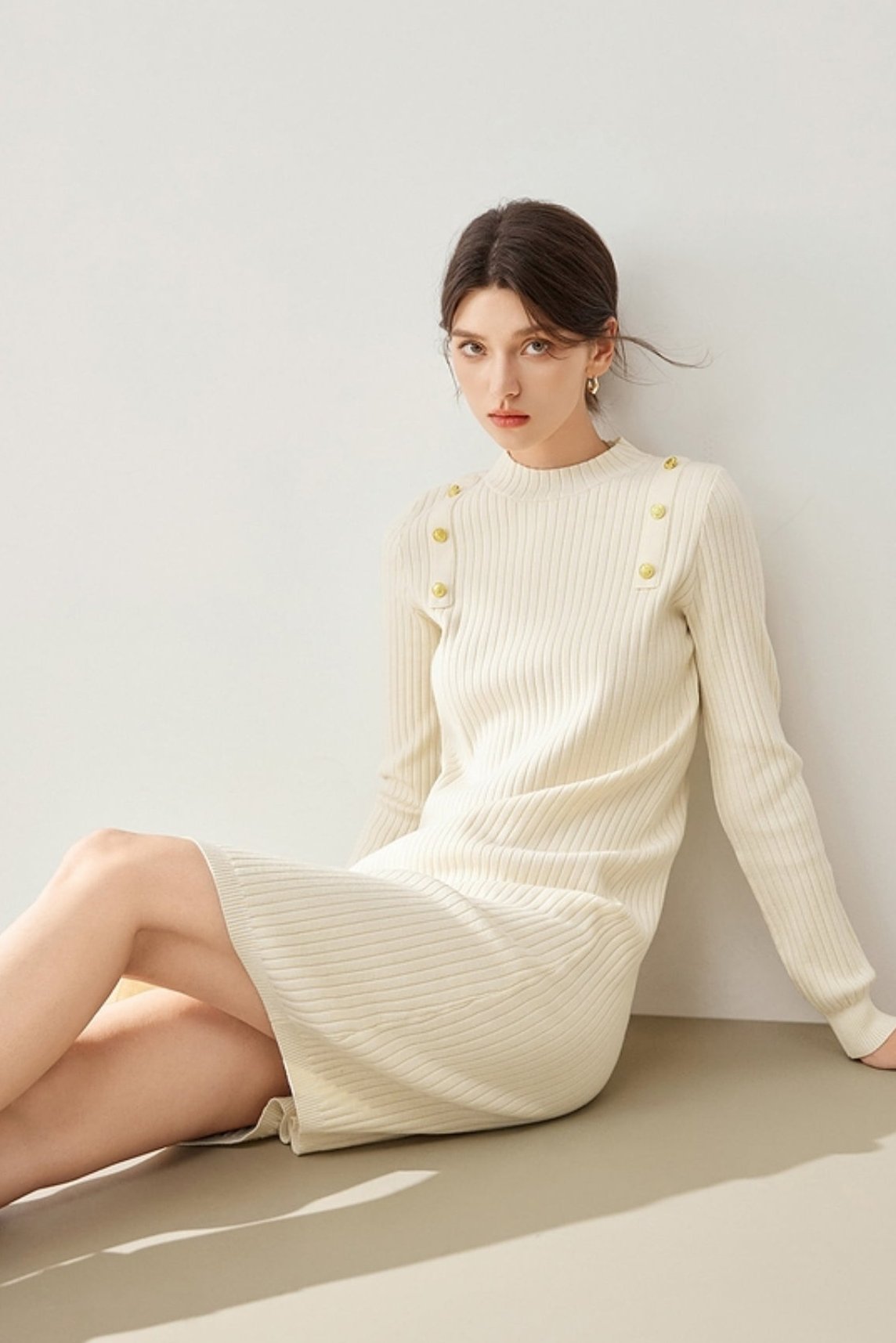 French Strait Knit Dress