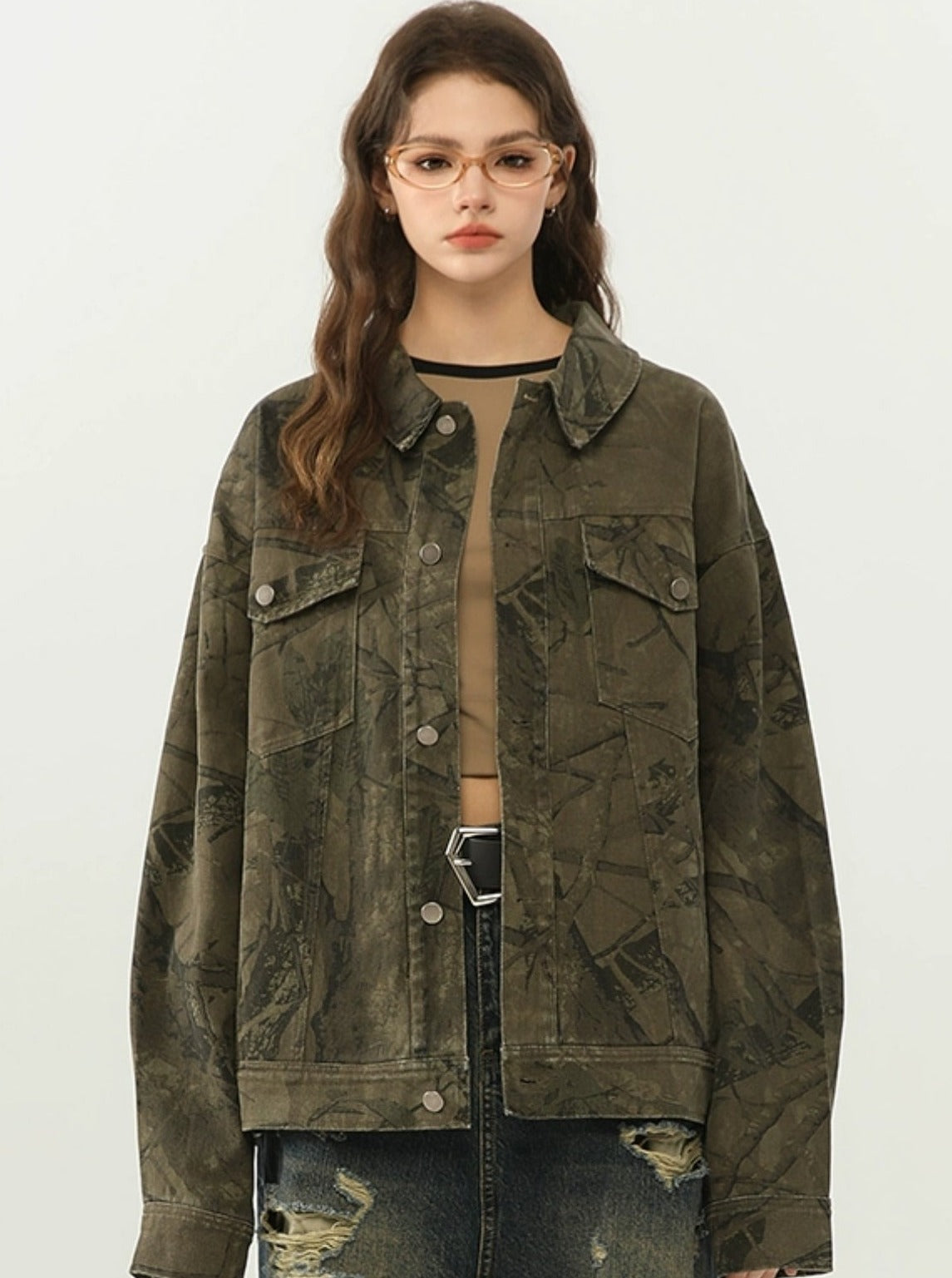 American Camouflage Denim Jacket