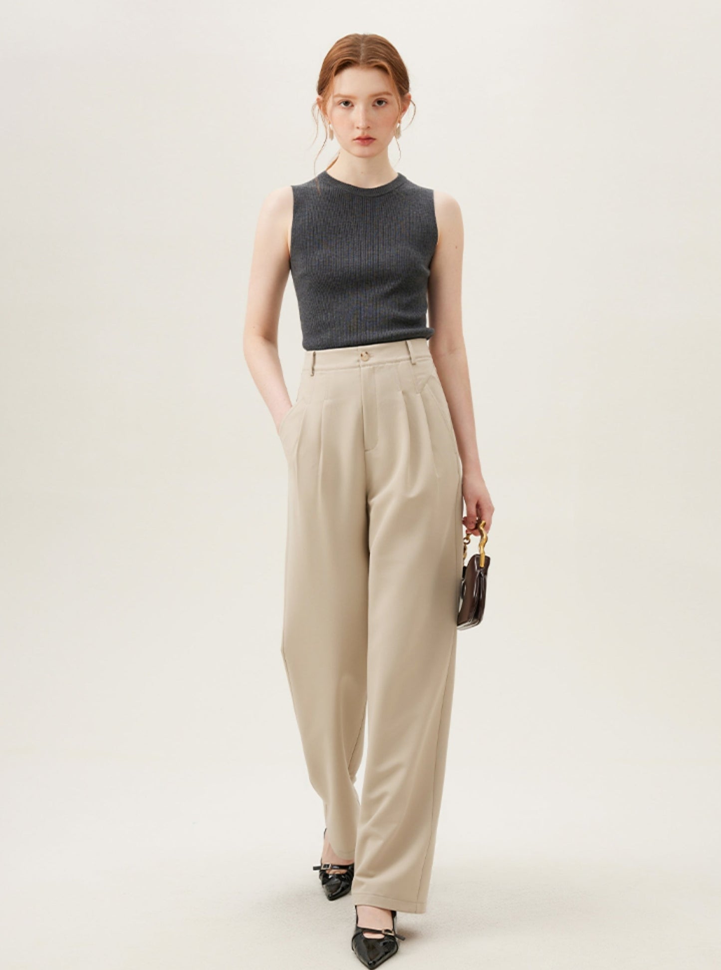 Slim Long Drape Pants