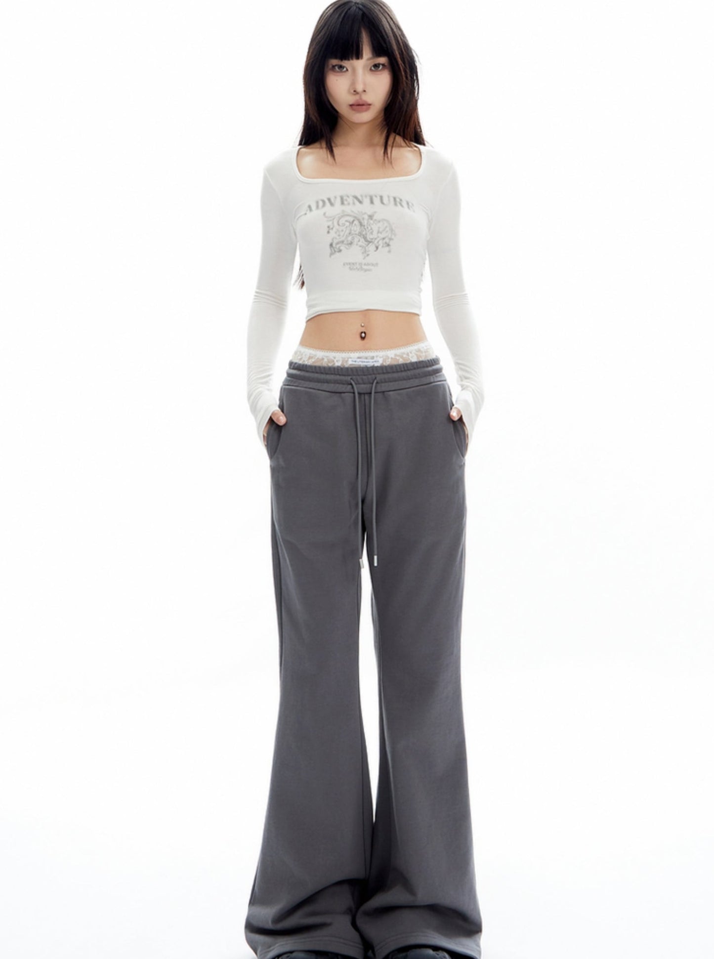 American Campus Stitching Casual Sweat Pants