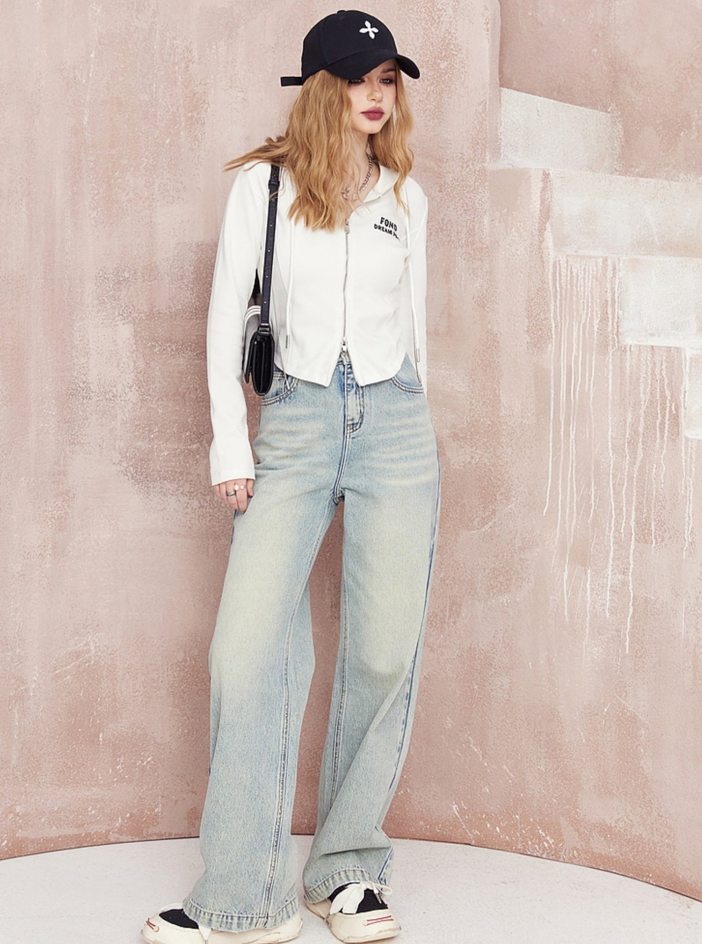 Vintage High-Waist Straight Jeans Pants