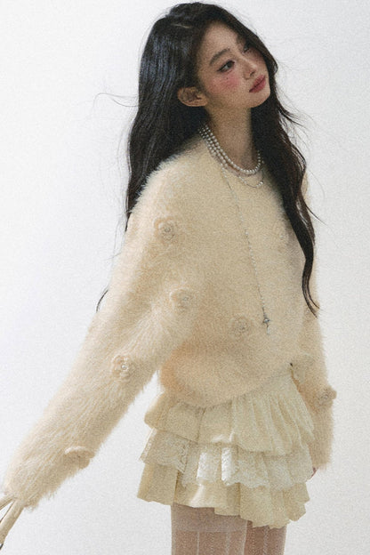 Soft Mohair Cropped Sweater