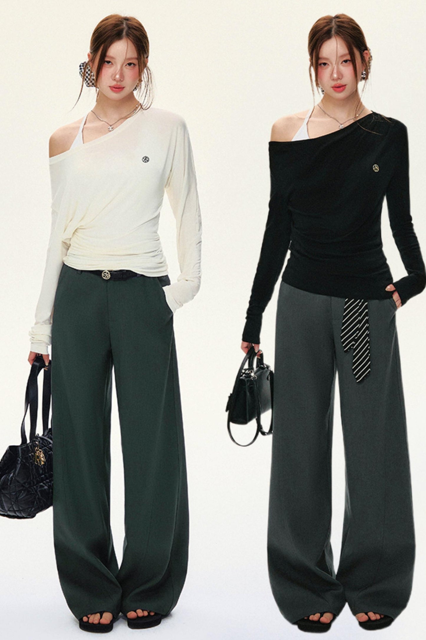 Tailored Wide-Waist Trousers