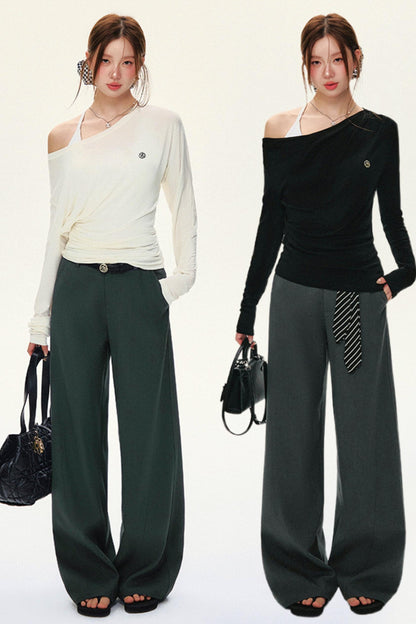 Tailored Wide-Waist Trousers