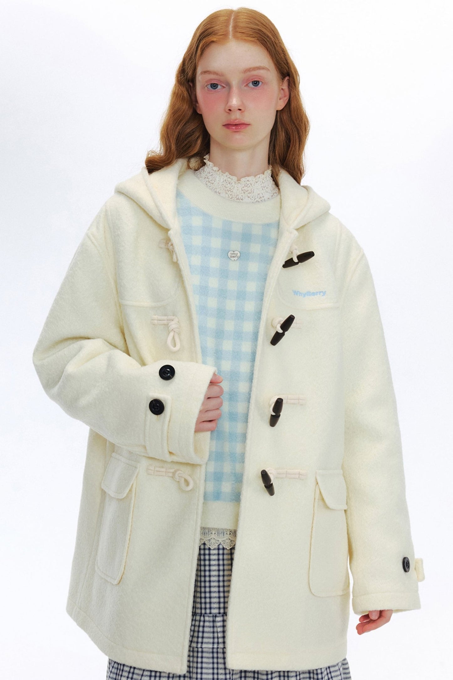 Puff Academy Hooded Tweed Coat