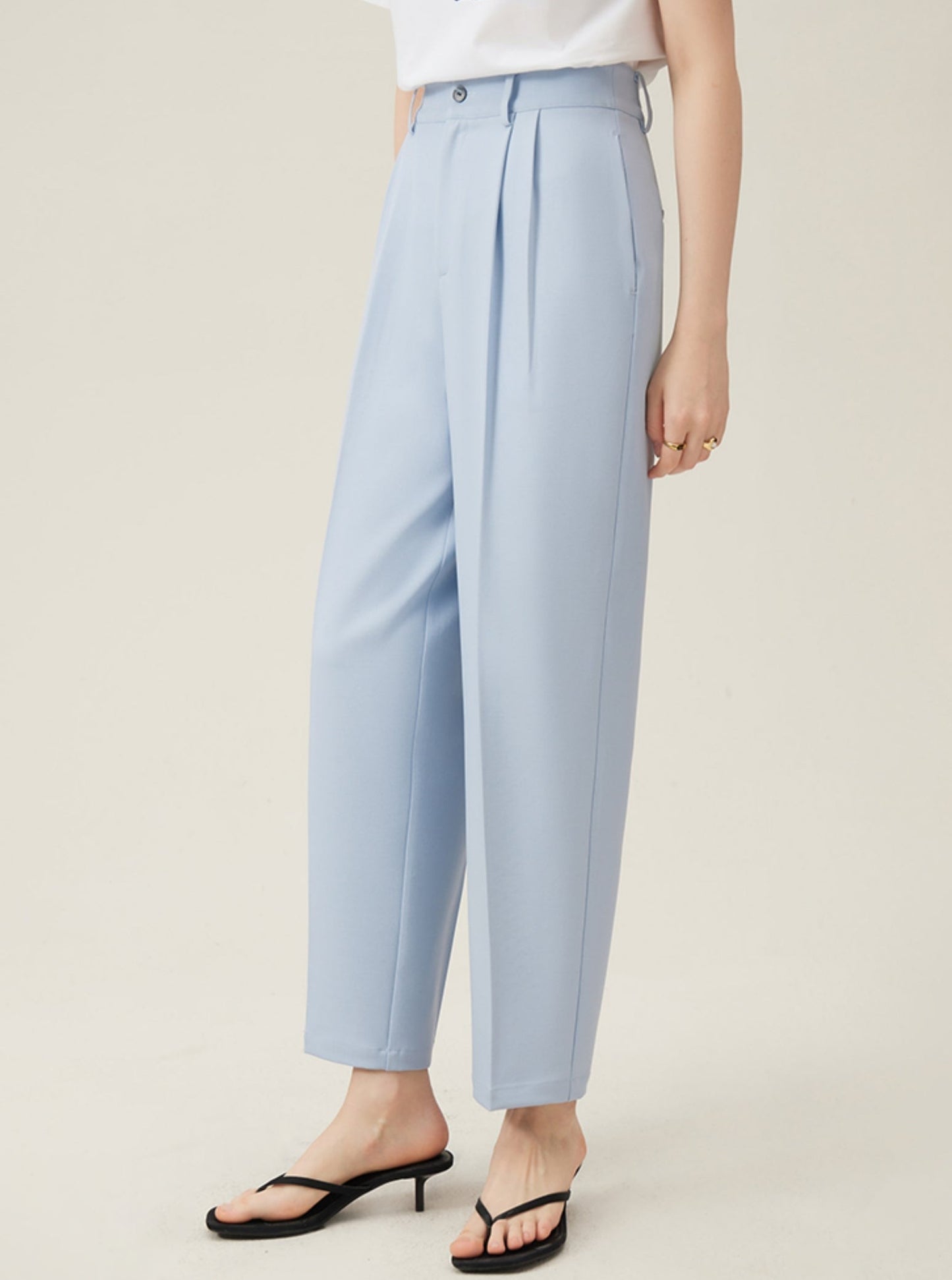 High Waist Suit Loose Slim Tapered Pants