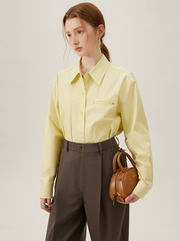 French Cotton Long Sleeve Shirt