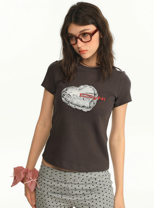 American Love Candy Print T-Shirt