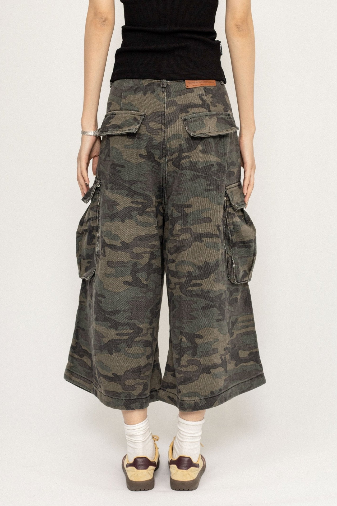 American Retro Camouflage Cropped Pants