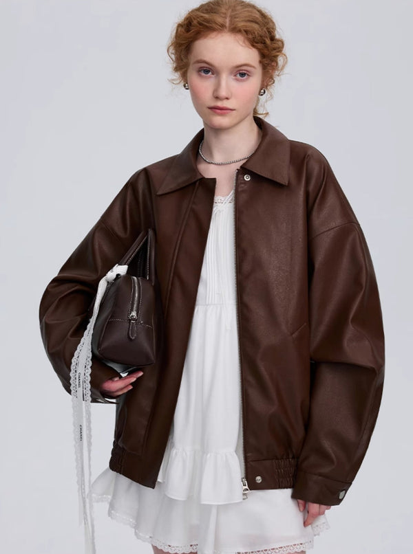 AMERICAN VINTAGE BIKER LEATHER JACKET