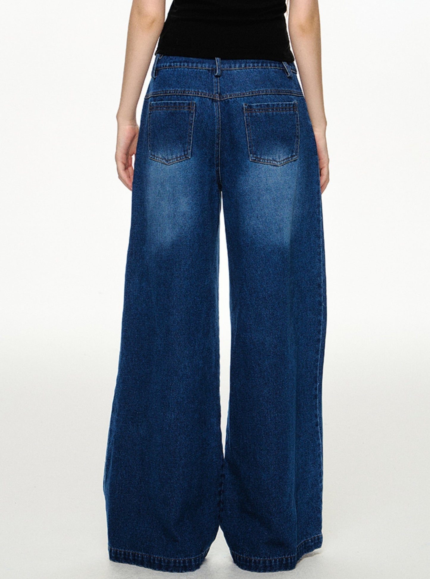 Classic Embroidered Wide-Leg Jeans