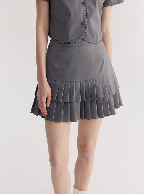 Double Pleated Skirt