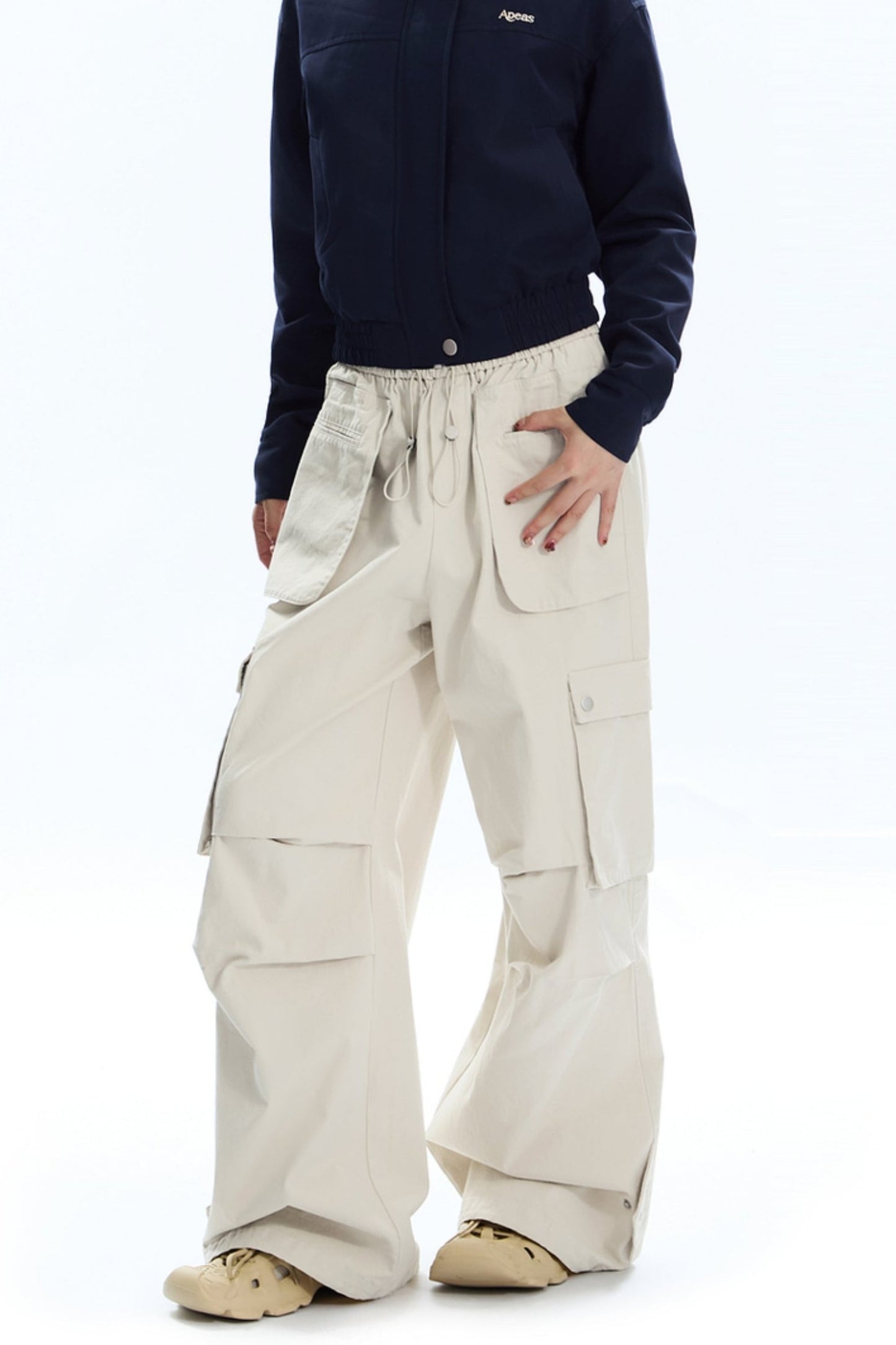 [New on September 19] APEA2024 Fall/Winter design sense niche drawstring pocket cargo pants street high street