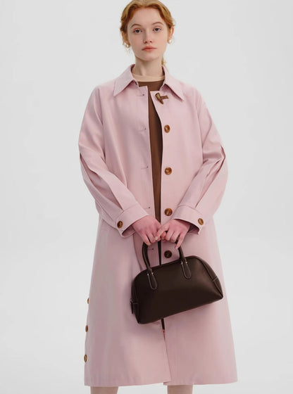 Classic Pink Buttoned Coat