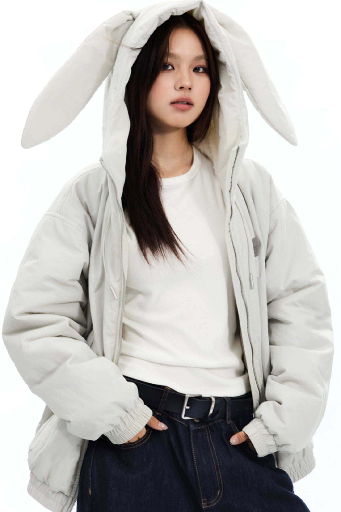 Short Loose Rabbit Ears Jacket