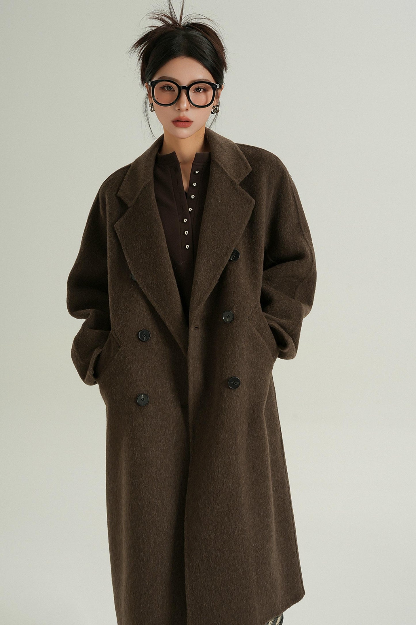 Double-Breasted Wool Suit Coat