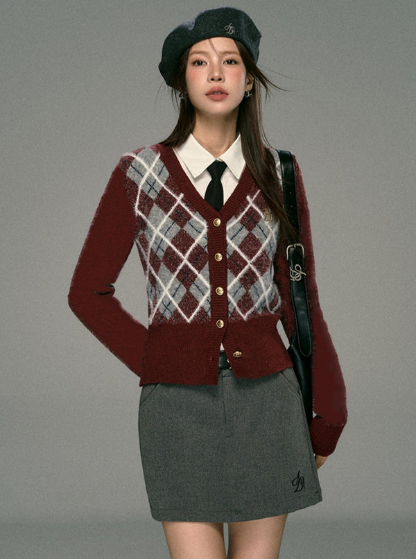 Original Vintage Quilted Knitted Cardigan Coat