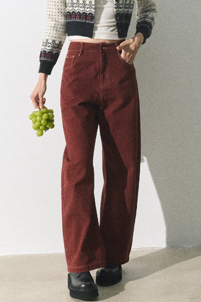 Wind Ancola Red Wash Casual Pants