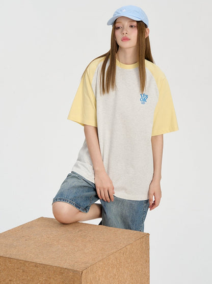 Hip-Hop OK T-Shirt mit Raglanärmel