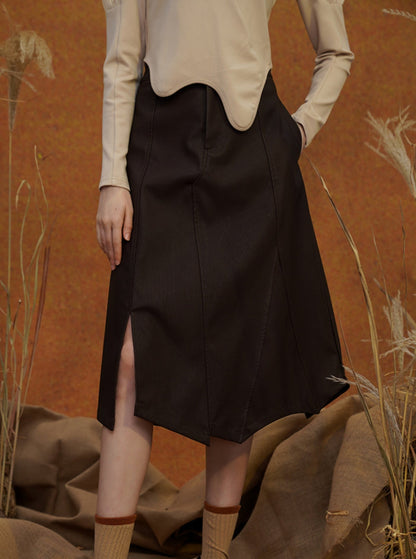 Temperament Leopard Series A Line Skirt