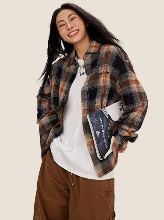 Hip-Hop Plaid Shirt