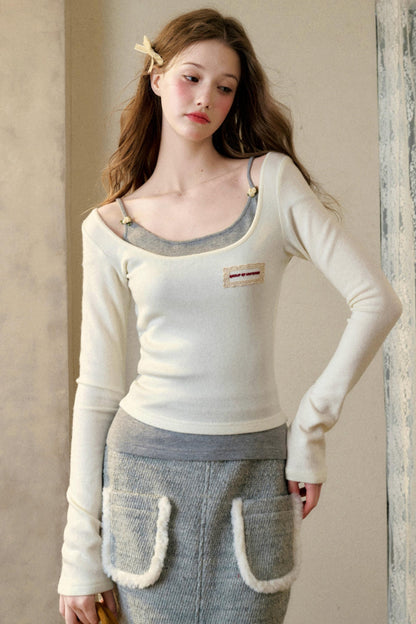 Double-Layered Long Sleeve T-Shirt Set