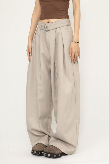 Unisex Retro Wide-Leg Suit Pants