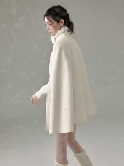 cape woolen coat